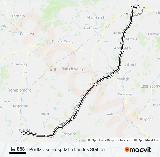 858 Bus Line Map