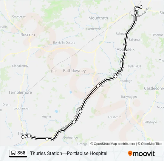 858 Bus Line Map