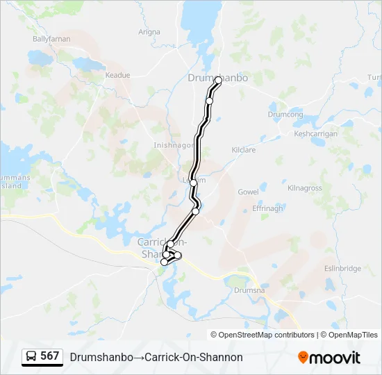 567 Bus Line Map