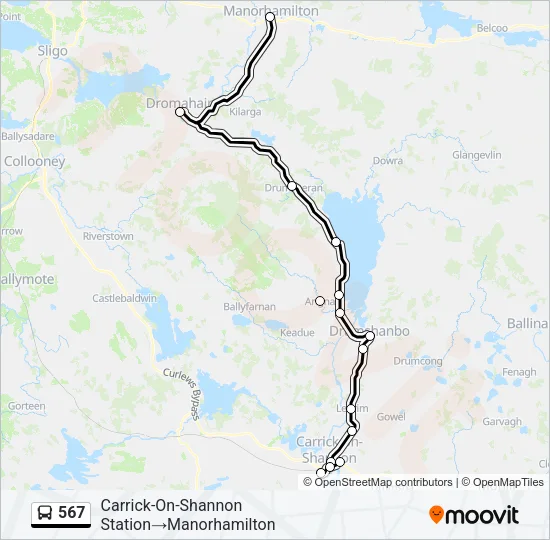 567 Bus Line Map