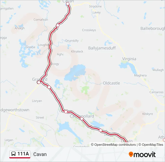 111A Bus Line Map