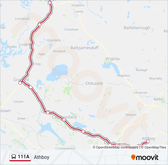 111A bus Line Map
