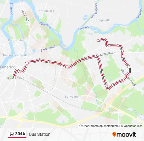 304A Route: Schedules, Stops & Maps - Bus Station (Updated)