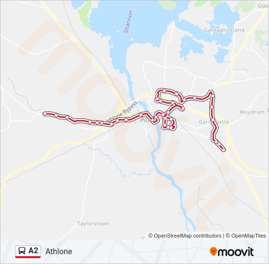 A2 bus Line Map