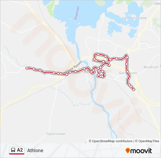 A2 Bus Line Map