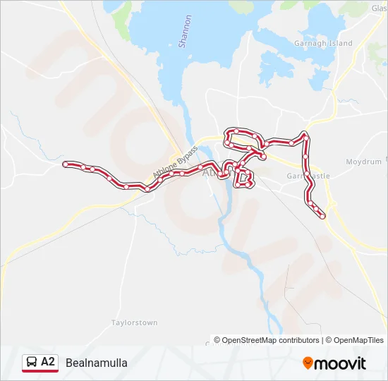 A2 Bus Line Map