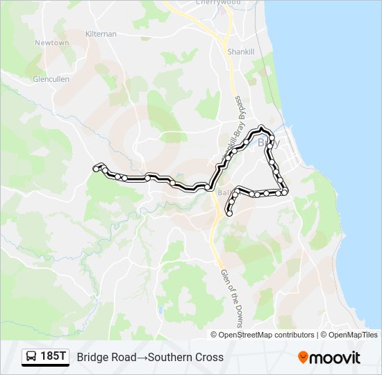 185T bus Line Map