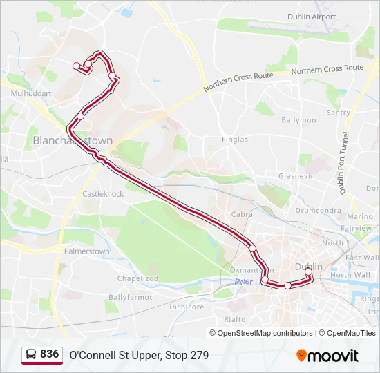 836 Bus Line Map