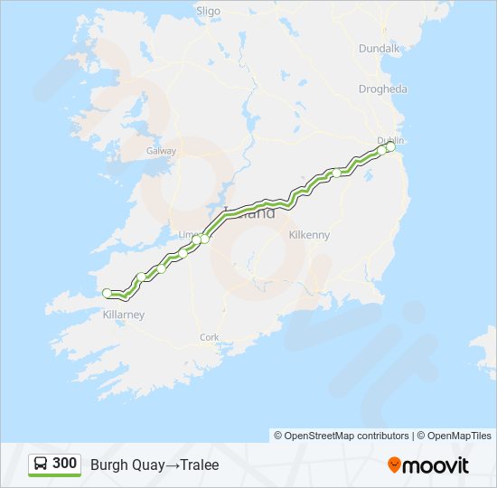 Plan de la ligne 300 de bus