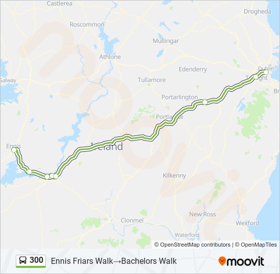 Plan de la ligne 300 de bus