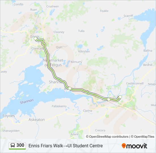 300 Bus Line Map