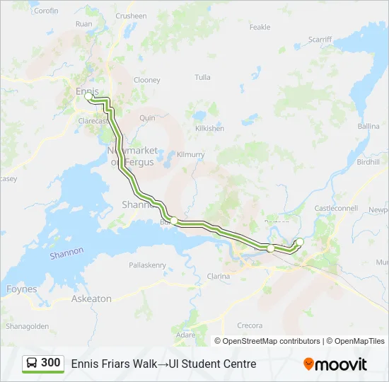 300 Bus Line Map