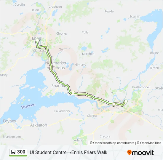 300 Bus Line Map