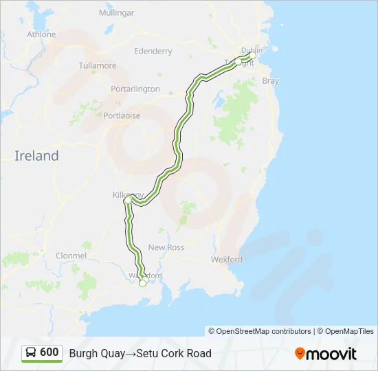 600 Bus Line Map