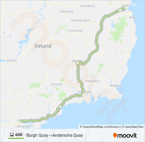 600 bus Line Map