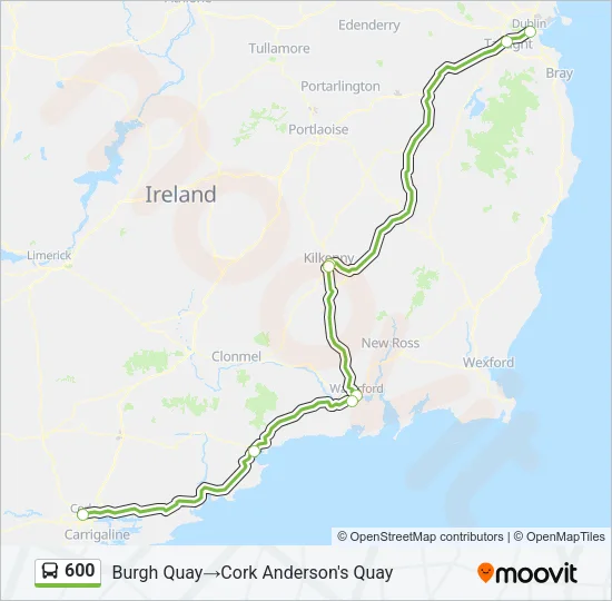 600 Bus Line Map