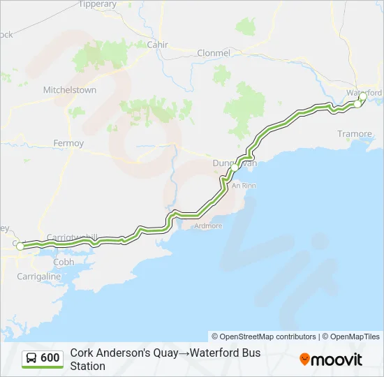 600 Bus Line Map