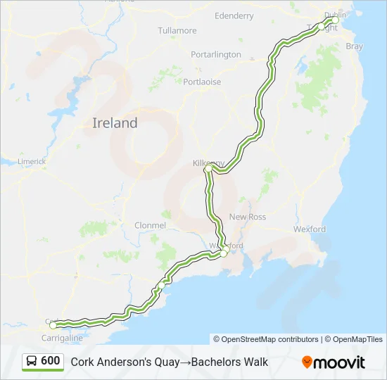 600 Bus Line Map