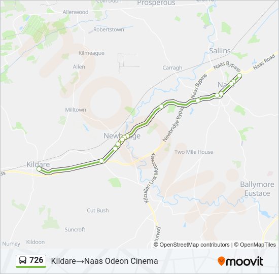 726 bus Line Map