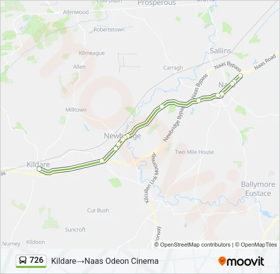 726 Bus Line Map