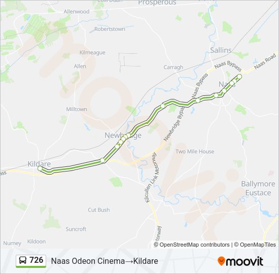 726 Bus Line Map