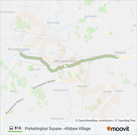 816 bus Line Map