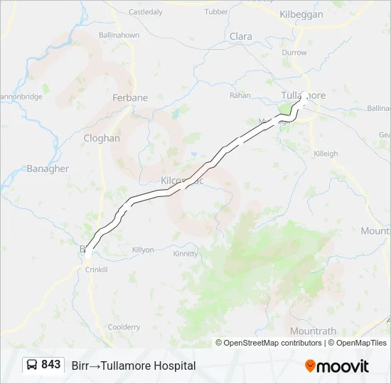 843 Bus Line Map