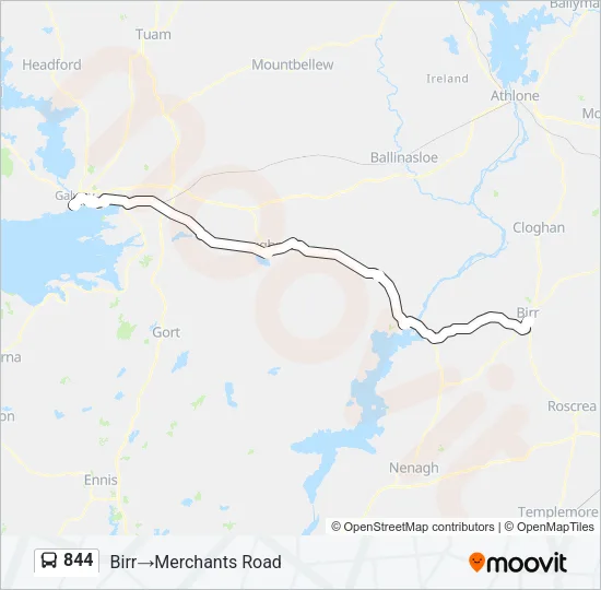 844 Bus Line Map