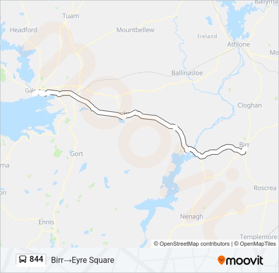 844 Bus Line Map