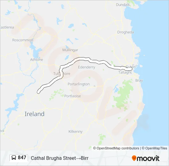 847 Bus Line Map