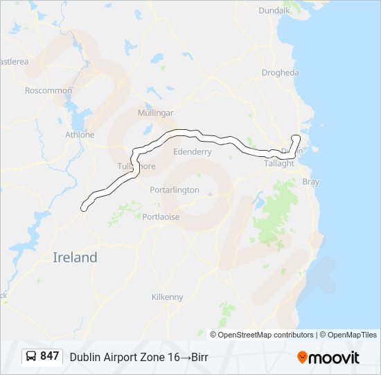 847 Bus Line Map