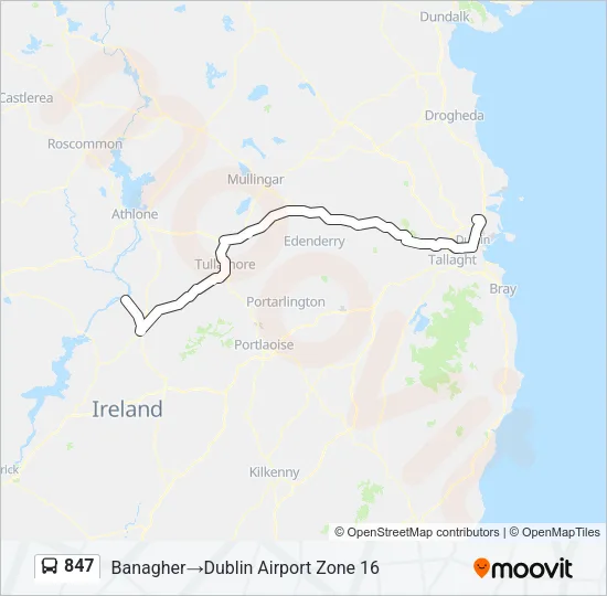 847 Bus Line Map