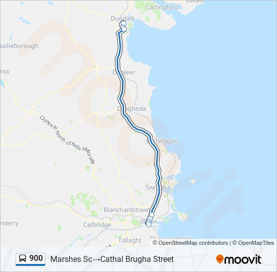 900 bus Line Map