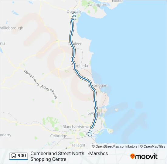 900 Bus Line Map