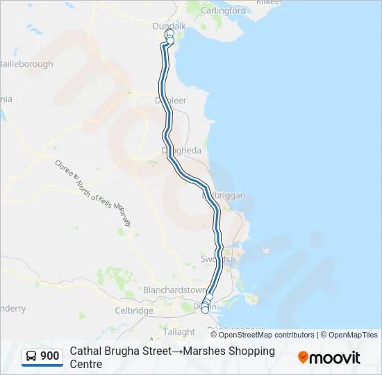 900 Bus Line Map