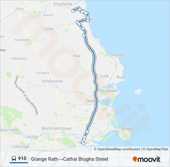 910 Bus Line Map