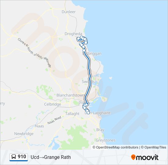 910 Bus Line Map