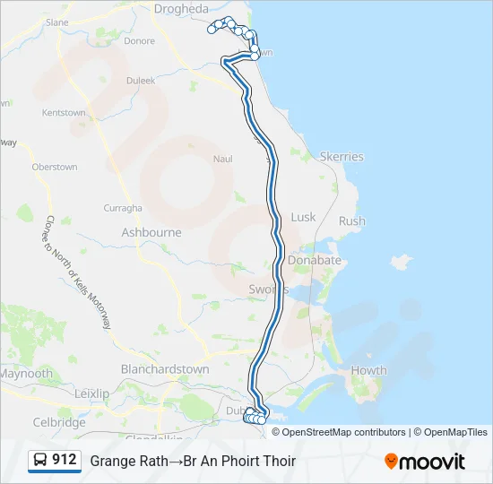 912 Bus Line Map