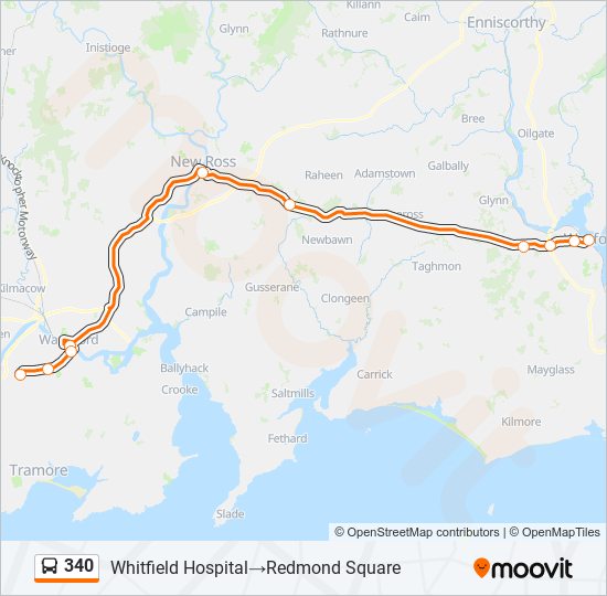 340 bus Line Map