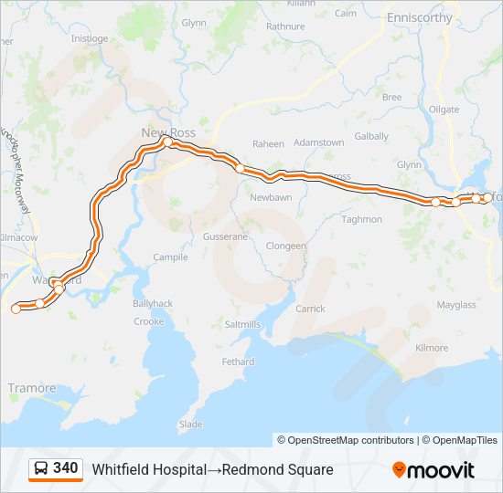 340 Bus Line Map