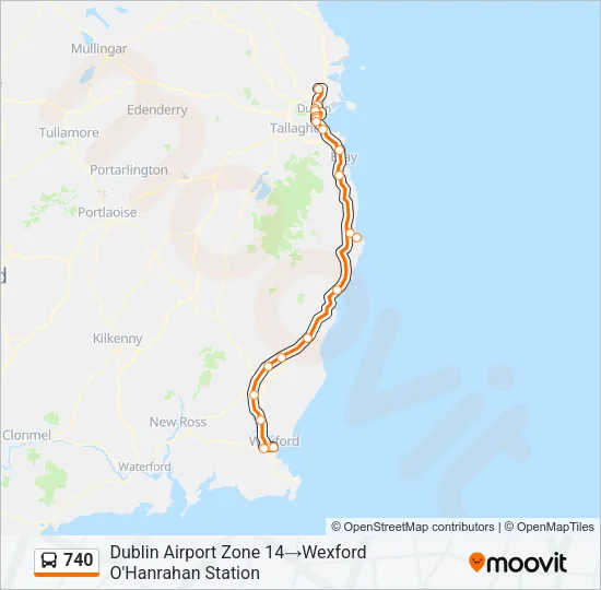740 Bus Line Map