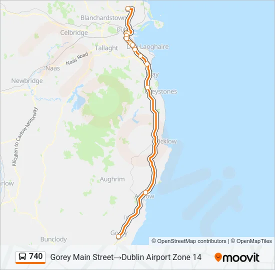 740 Bus Line Map