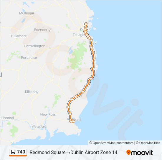 740 Bus Line Map