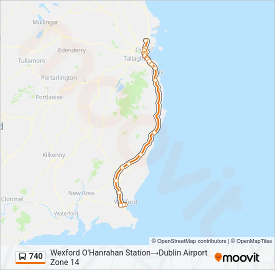 740 Bus Line Map