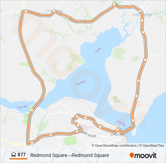 877 bus Line Map