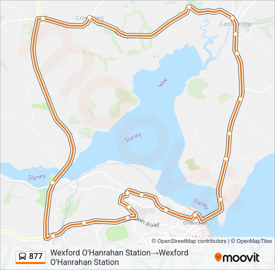 877 Bus Line Map