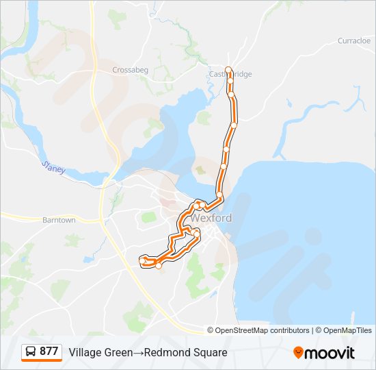 877 Bus Line Map