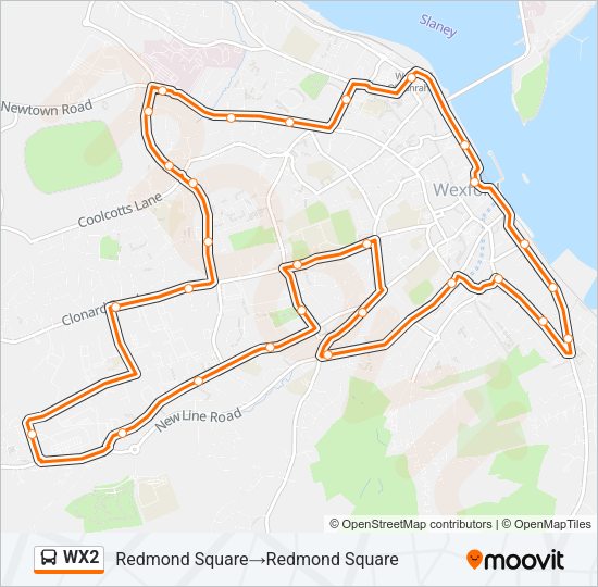 WX2 bus Line Map