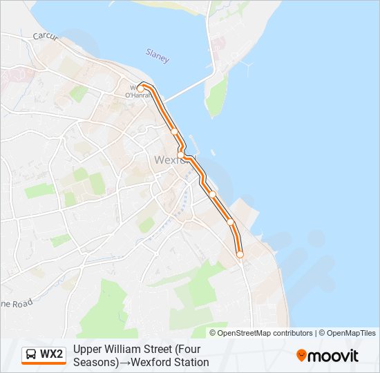 WX2 bus Line Map