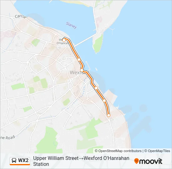 WX2 Bus Line Map